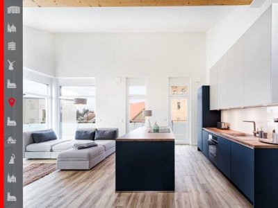 Traum vom Wohnen bei München! Exklusives Penthouse mit Dachterrasse + Weitblick im KfW55-Standard