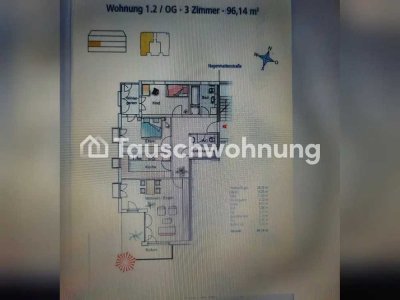 Tauschwohnung: Helle Wohnung mit Blick ins Grüne