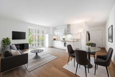 Exklusives Wohnen in den Augustenhöfen: Innenhof mit Concierge und Fitness-Studio - für 6 Monate