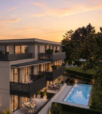 Gartenwohnung mit Pool-Option! Grüne Oase mit Panorama Pur!