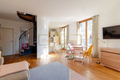 Urbaner Wohntraum am Mainufer: Helle Maisonette-Wohnung in Sachsenhausen