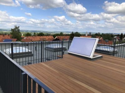Maisonette Wohnung 4 Zimmer mit Dachterrasse, 360 Grad-Weitblick in Geismar, KFW 40/Passivhaus