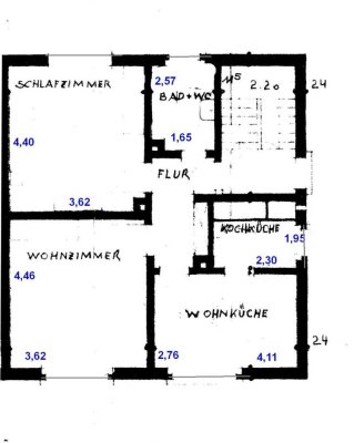 Helle gemütliche 3-Zimmer-Wohnung in ruhiger Wohngegend mit großem Nutzraum im Dach