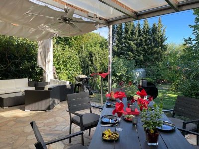 1 Fam Haus mit schönem Garten S Bahn gute Verkehrsanbindung Frankfurt Mannheim Mainz  möbliert