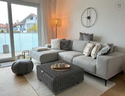 Hochwertige möblierte Neubau 2-Zimmer-Wohnung mit Balkon in Ermengerst