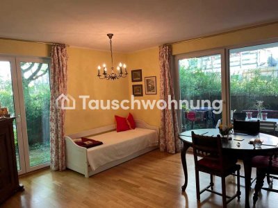 Tauschwohnung: 2-Zimmer 60 qm²,Garten,Isar-Nähe,Badewanne,Tiefgaragestellpl