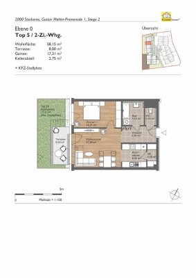 Neubau-Wohnung mit kleinem Garten in Stockerau