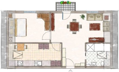gemütliche Zweizimmerwohnung
