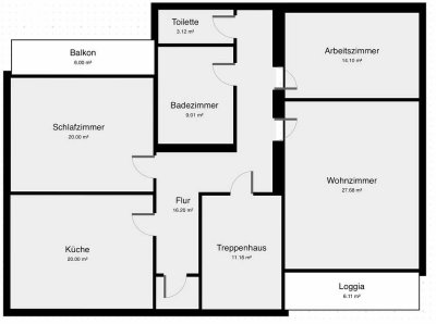 Schöne große 3 Zi Wohnung mit 2 Balkonen am Stadtrand von Haßfurt