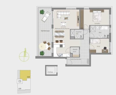 Traumhafte Penthouse Wohnung mit exklusiver Dachterrasse!