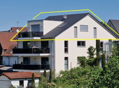 Exklusive 3-Zimmer Dachgeschoß-Wohnung in Linkenheimer Bestlage in KFW55-Energiesparhaus