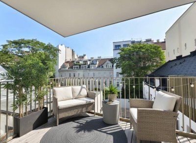 Stil trifft Wohlfühlambiente - Das Stadthaus Miller - Ruhige Hofwohnung mit Balkon - Exzellente Lage Nahe Mariahilfer Str. &amp; Westbahnhof