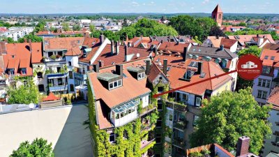 Stadtnah und ruhig 
3-Zimmer-Maisonettewohnung mit Balkon/Wintergarten