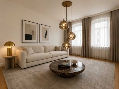 Neu sanierte und möblierte 2-Zimmer-Wohnung mit großer Wohnküche