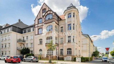 Ruhig, sonnig, stilvoll: 3‑Zimmer-Wohnung mit Wintergarten in geschichtsträchtigem Haus