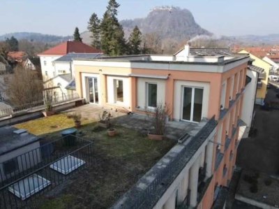 Betreutes Wohnen ab 60 Jahren: 2-Zi.-Penthouse mit Dachterrasse, EBK, TG - Singen - Musikinsel -