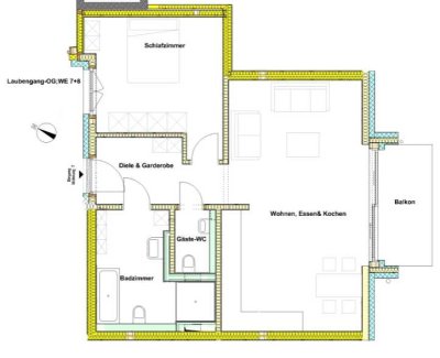 Helle 2-Zimmer Wohnung mit Küche im modernen Neubau in Eching