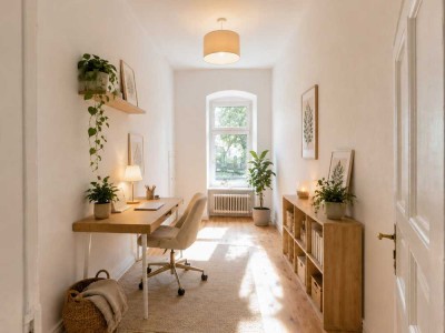 3-Zimmer-Altbauwohnung mit Eichenparkettboden