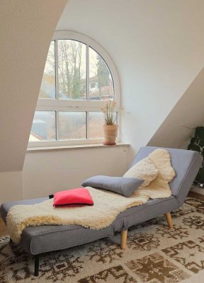 Dachterrassen-Maisonettewohnung mit 2 Schlafräumen, offener Galerie und Fensterbad