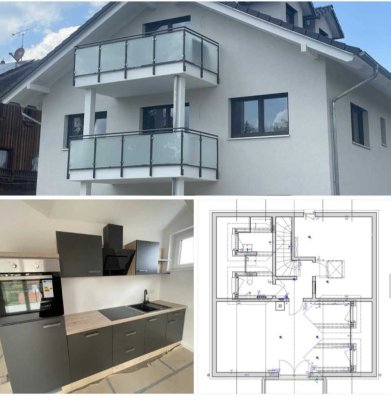 Stilvolle, neuwertige 2-Zimmer-Wohnung mit großem Balkon und Einbauküche in Brunnthal