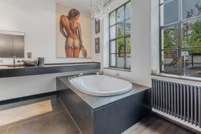 Design trifft Freiraum: Luxus-Loft mit spektakulärer Terrasse- Bestlage Glockenbach