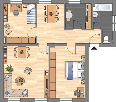 3-Zimmer-Wohnung in Duisburg Beeckerwerth