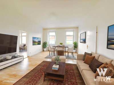 Erstbezug nach Sanierung! Wunderschöner großzügiger Altbau mit Lift, 4-Zimmer-Wohnung im Wiener Stil mit Stadt- &amp; Grünblick