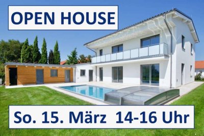 Geräumige Niedrig-Energie-Villa mit Pool - traumhafte Ruhelage, Blick auf Neusiedler See - provisionsfrei!