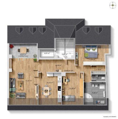 Penthousewohnung mit Blick auf das Neue Rathaus