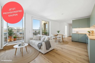 PROVISIONSFREI! Letzte noch verfügbare Dachgeschoß-Wohnung | 3 Zimmer zentral begehbar | Terrasse mit Fernblick