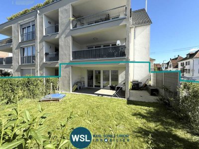Moderne 3,5-Zimmer-Wohnung im EG mit Terrasse & Garten. Zentrales Wohnen mit Komfort in Wendlingen.