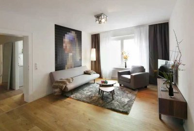 Fully furnished luxurious 2-room apartment with balcony in the heart of Frankfurt