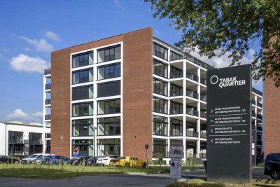1-Zimmer-Loftwohnung mit Parkett, Balkon, Einbauküche im Industriestil