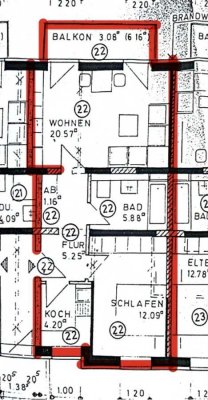 Charmante 2-Zimmer-Eigentumswohnung mit Balkon und Stellplatz in naturnaher Lage