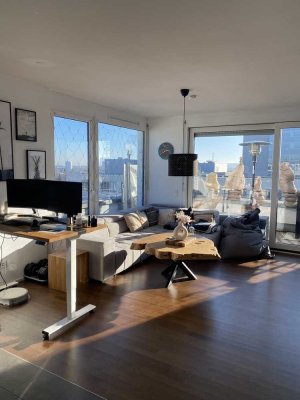 Lichtdurchflutete Penthousewohnung im Seepark mit Albblick / Teilmöbilert / 12-24 Monate Mietdauer