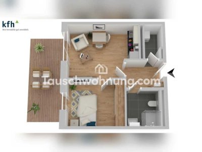 Tauschwohnung: 2-Raum gegen 3-Raum im Norden mit Balkon