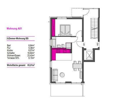 Exklusive 2-Zimmer-Erdgeschosswohnung mit EBK und Garten in Groß-Gerau (Kreis)