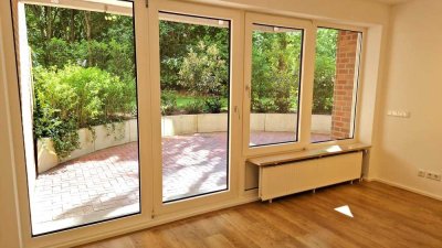 Sanierte 2-ZKB, WG-geeignet, große Südterrasse, teilmöbliert, Garage, Horstmarer Landweg