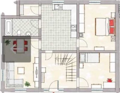 3-Raum-Wohnung mit Balkon und EBK in Breidenbach