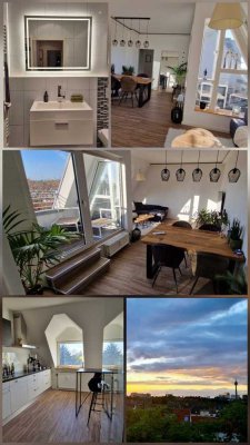 Stilvolle Maisonette (75 m²) mit Dachterrasse & Möblierung – Düsseldorf-Flehe