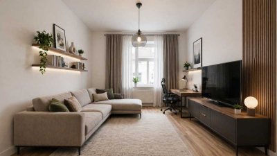 Vielseitiges Wohnerlebnis – 2-Zimmer-Wohnung plus 19 m² Extra-Raum im Dachgeschoss