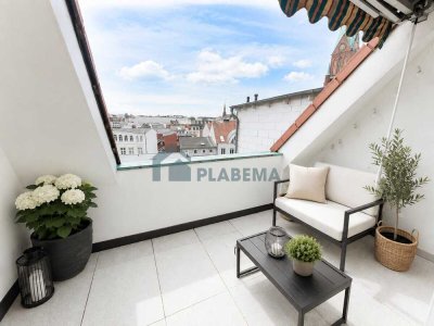 3,5-Zimmer-Maisonettewohnung mit moderner Einbauküche und Balkon in Innenstadtlage