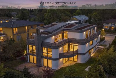Formvollendetes, luxuriöses Design-Penthouse mit traumhaften Terrassen in Bestlage von Solln
