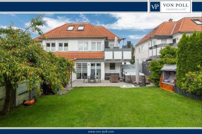 Klasse Terrasse mit Süd-Garten 
und Garage im beliebten Schüren