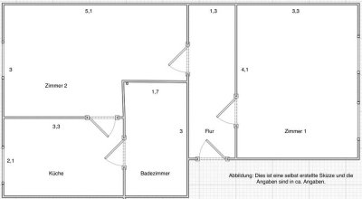 Schöne 2-Zimmer-Wohnung in Greifswald- Innenstadtnah