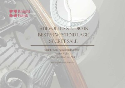 Secret Sale: Stilvolles Studio im Herzen des Westends