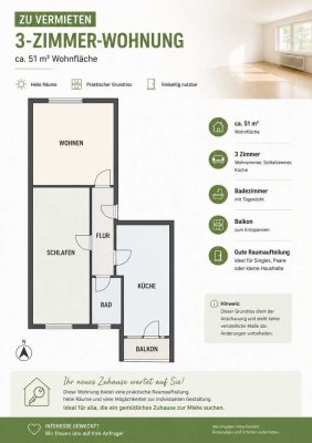Charmante 2-Raum-Altbauwohnung mit Balkon in Dresden-Kaditz