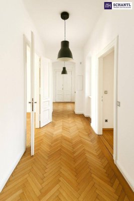 Klassisch. Wienerisch. Wunderschön. Ein Zuhause mit Charakter! Klassische Altbauwohnung in kompletter Hoflage + Flügeltüren + Grünblick!