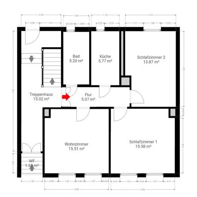 helle 3-Zimmer Erdgeschoss-Wohnung in der Eisenacher Oststadt