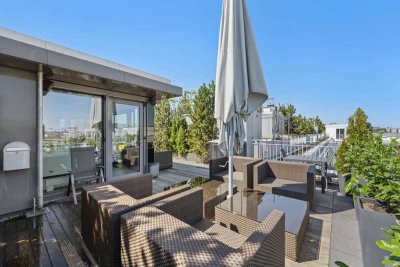 Luxus-Maisonette über den Dächern Münchens – Dachterrasse mit atemberaubendem Panoramablick
